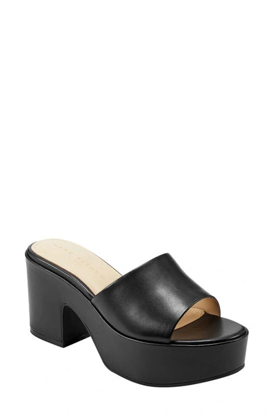 Marc Fisher Ltd Forina Platform Slide Sandal In Black 001