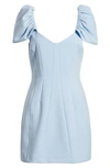 French Connection Whisper Flutter Sleeve Minidress In Blue