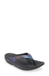 Oofos Oolala Flip Flop In Midnight Spectre
