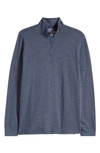 Faherty Sunwashed Quarter Zip Pullover In Blue Nights