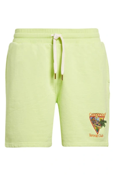 Casablanca Tennis Club Sweat Shorts In Yellow