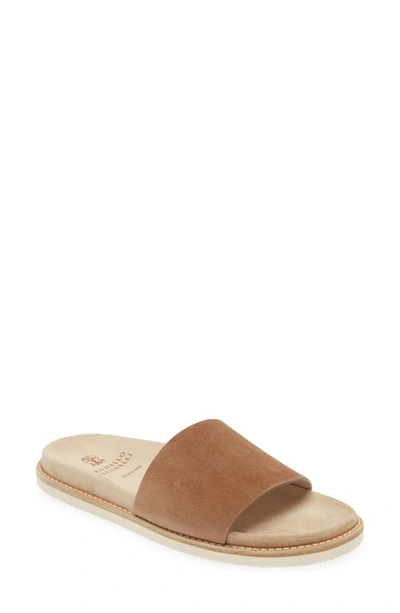 Brunello Cucinelli Slide In Brown