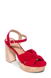 Bernardo Veronika Platform Sandal In Red