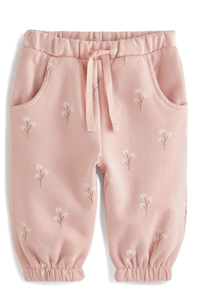 Next Kids' Floral Sweatpants In Pink