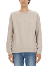 APC A.P.C. SWEATSHIRT WITH LOGO PRINT