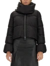 Add Women's Short Hooded Quilted Down Jacket In Black