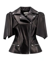 Alexander Mcqueen 'knot Bow' Biker Vest In Black