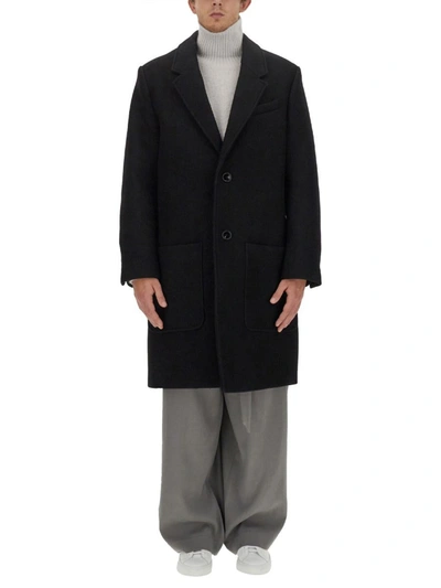 Ami Alexandre Mattiussi Ami Paris Single-breasted Coat In Black