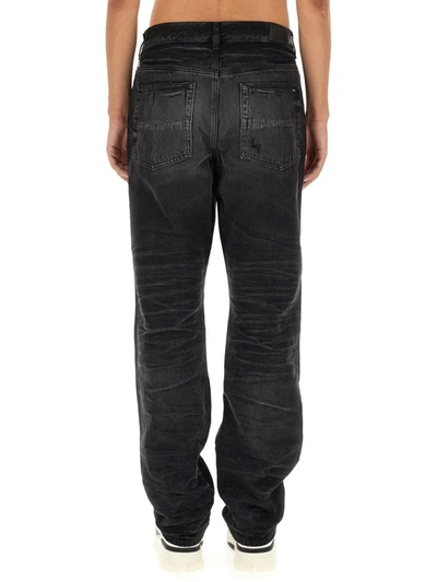 Amiri Straight Fit Stack Jeans In Black