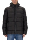 Barbour Quilted Hooded Jacket Side Pockets In Black