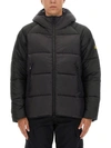 Barbour Quilted Hooded Jacket Side Pockets In Black