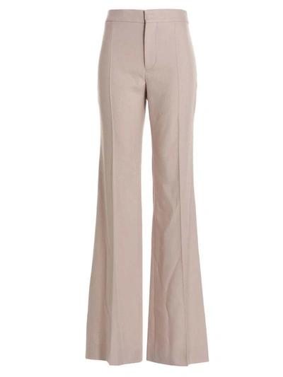 Chloé Textured Fabric Pants In Pink