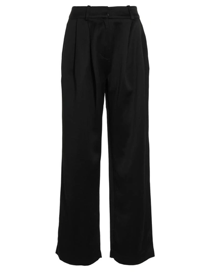 Co Trousers With Front Pleats In Black