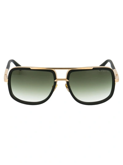Dita Sunglasses In Matte Black-antique 12k Gold To Clear