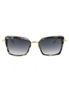 Dita Perplexer Sunglasses In 01 Black Haze - Yellow Gold W/ Dark Grey To Clear Gradient