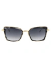 Dita Perplexer Sunglasses In Black Haze - Yellow Gold W/ Dark Grey To Clear Gradient