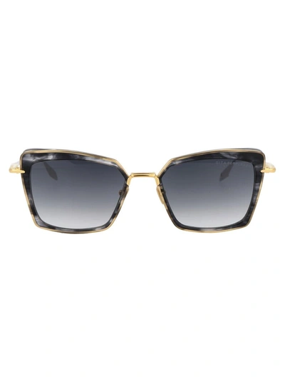 Dita Perplexer Sunglasses In 01 Black Haze - Yellow Gold W/ Dark Grey To Clear Gradient