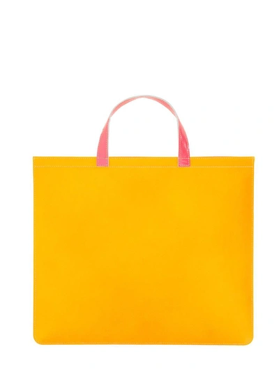Comme Des Garçons Super Fluo Leather Tote Bag Unisex In Multicolour