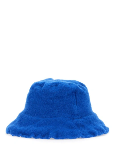 Comme Des Garçons Wool Bucket Hat In Blue