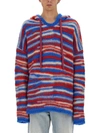 Erl Unisex Oversized Hoodie Knit In Multicolour