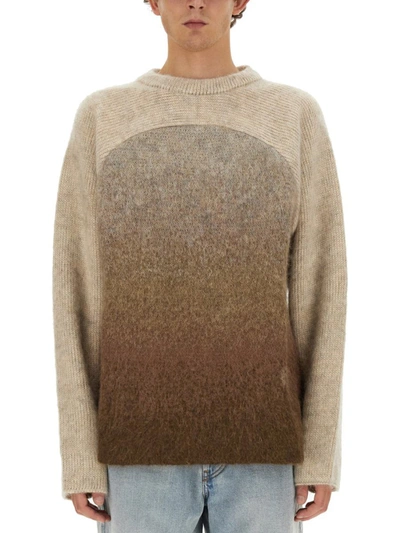 Erl Mohair Blend Sweater In Brown