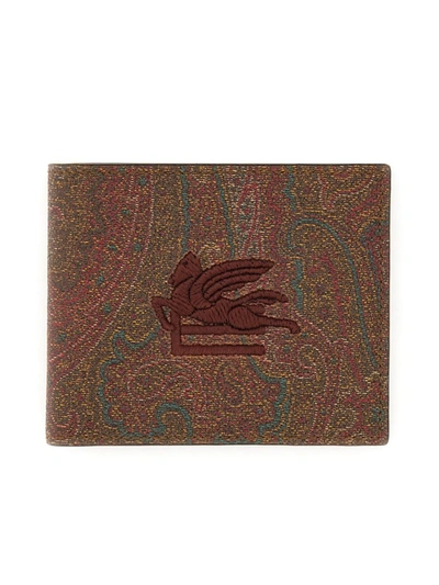 Etro Paisley Print Wallet In Red