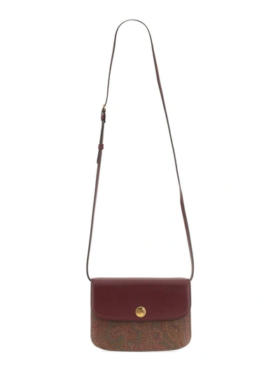 Etro Small Essential Bag In Bordeaux