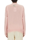 Family First Mohair Cardigan In Pink