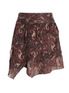 Iro Zully Womens Silk Mini Asymmetrical Skirt In Multicolor