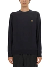 FRED PERRY FRED PERRY JERSEY WITH LOGO EMBROIDERY