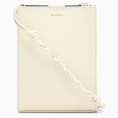 Jil Sander Tangle Ivory Leather Shoulder Bag In Cream