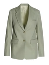 Lanvin Wool Single Breast Blazer Jacket Blazer And Suits Green In Green