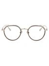 Linda Farrow Geometric Flat Mirror In Lightgold/metallicbrown/optical