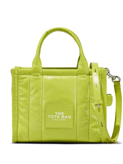Marc Jacobs Mini The Crinkle Tote Bag In Lime