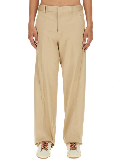 Lanvin Twisted Chino Trousers In Beige