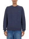 Maison Kitsuné Man Sweatshirt Navy Size S Cotton In Blue