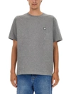 Maison Kitsuné Ami Paris Olive Green Corduroy Pant In Grey