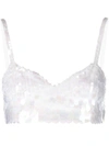 P.a.r.o.s.h Schillerndes Cropped-oberteil In White