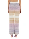 Missoni Zigzag Knit Trousers In Multicolour