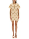 MOSCHINO MOSCHINO DRESS WITH TEDDY BEAR EMBROIDERY