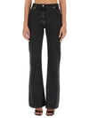 Moschino Jeans Logo-patch High-waisted Straight-leg Jeans In Black