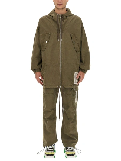 Moschino Military Parka In Green