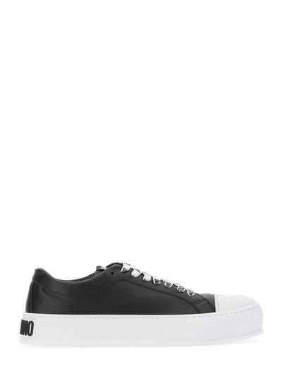Moschino Sneaker With Logo In Black