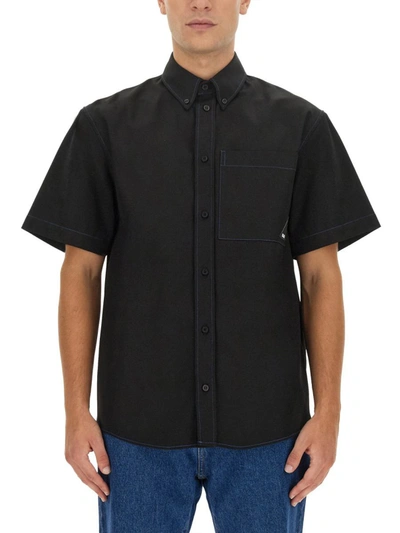 Msgm Cotton Shirt In Black