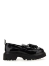 Msgm Leather Loafer In Black