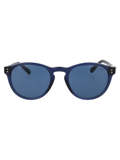 Polo Ralph Lauren 0ph4172 Sunglasses In 595580 Shiny Transparent Blue
