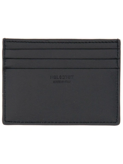 Neil Barrett Fair-isle Card Holder In Black