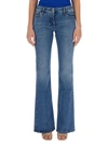 Off-white Off White Flare Blue Cotton Jeans In Blue