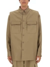 Off-white Off White Technical Drill Overshirt In Beige