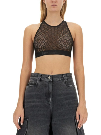 PALM ANGELS PALM ANGELS LACE AMERICA TOP